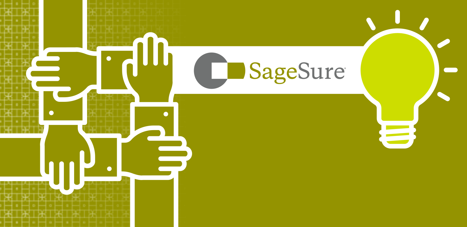 hands with sagesure logo