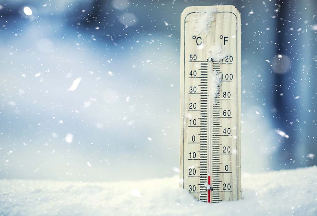 Thermometer in the snow