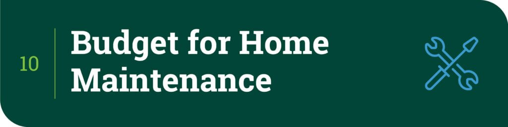 Budget for maintenance header graphic