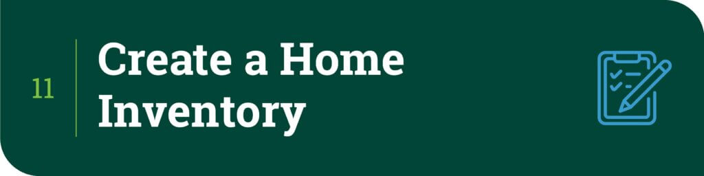 Create a home inventory header graphic