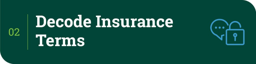 Decode insurance terms graphic header