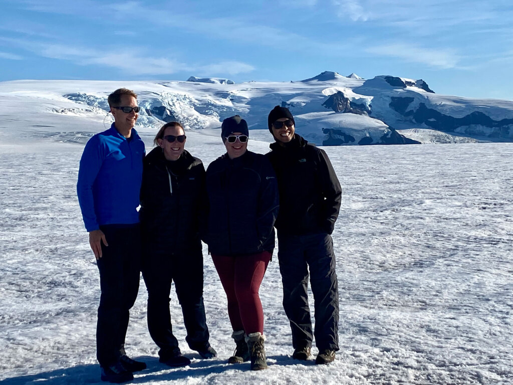SageSure team on Iceland glacier
