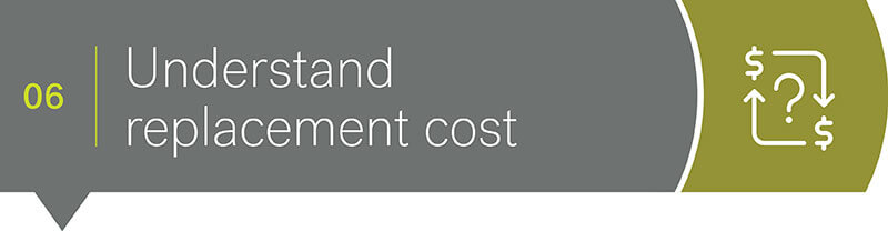 Understand replacement costs