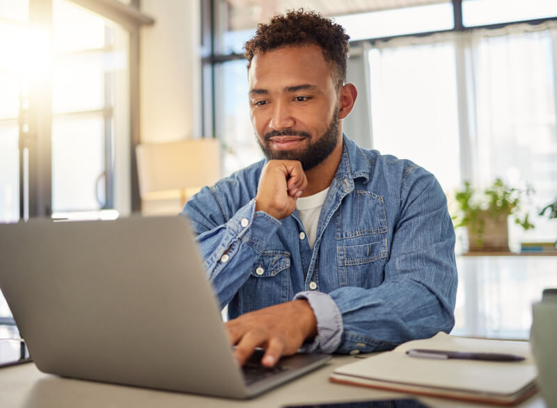 Man at computer