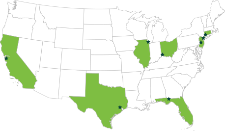 US Map with SageSure states